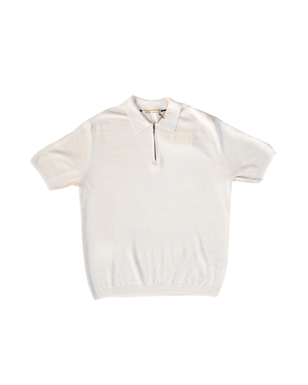 Maurizio Baldassari S/S Polo Zip - Cream