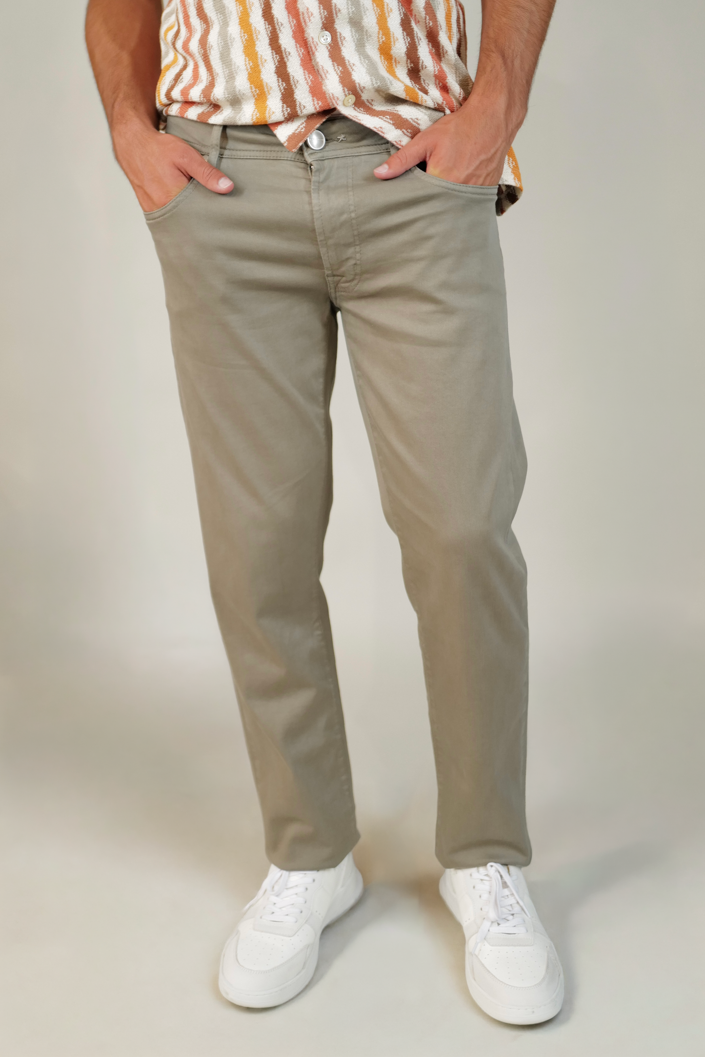 5-Pocket Gabardine Pants - Aloe