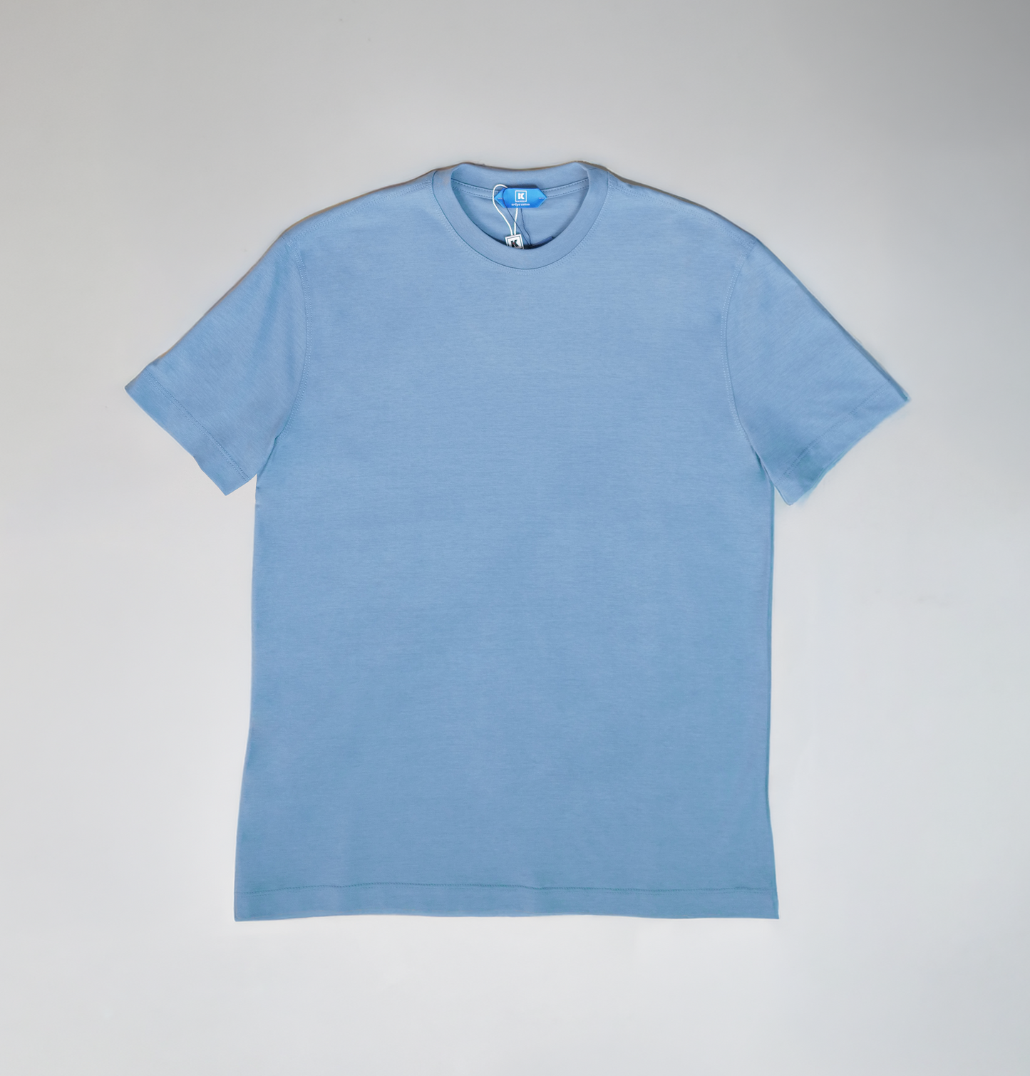 Kired Crepe Cotton Crew T-Shirt - Air Blue