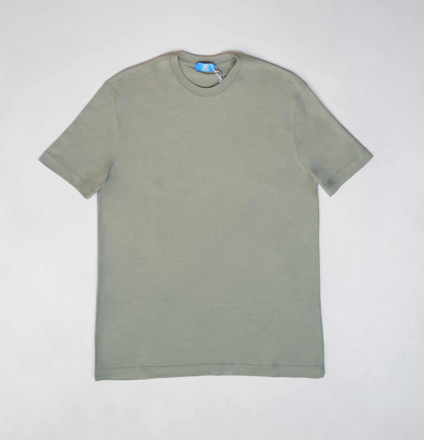 Kired Crepe Cotton Crew T-Shirt - Olive