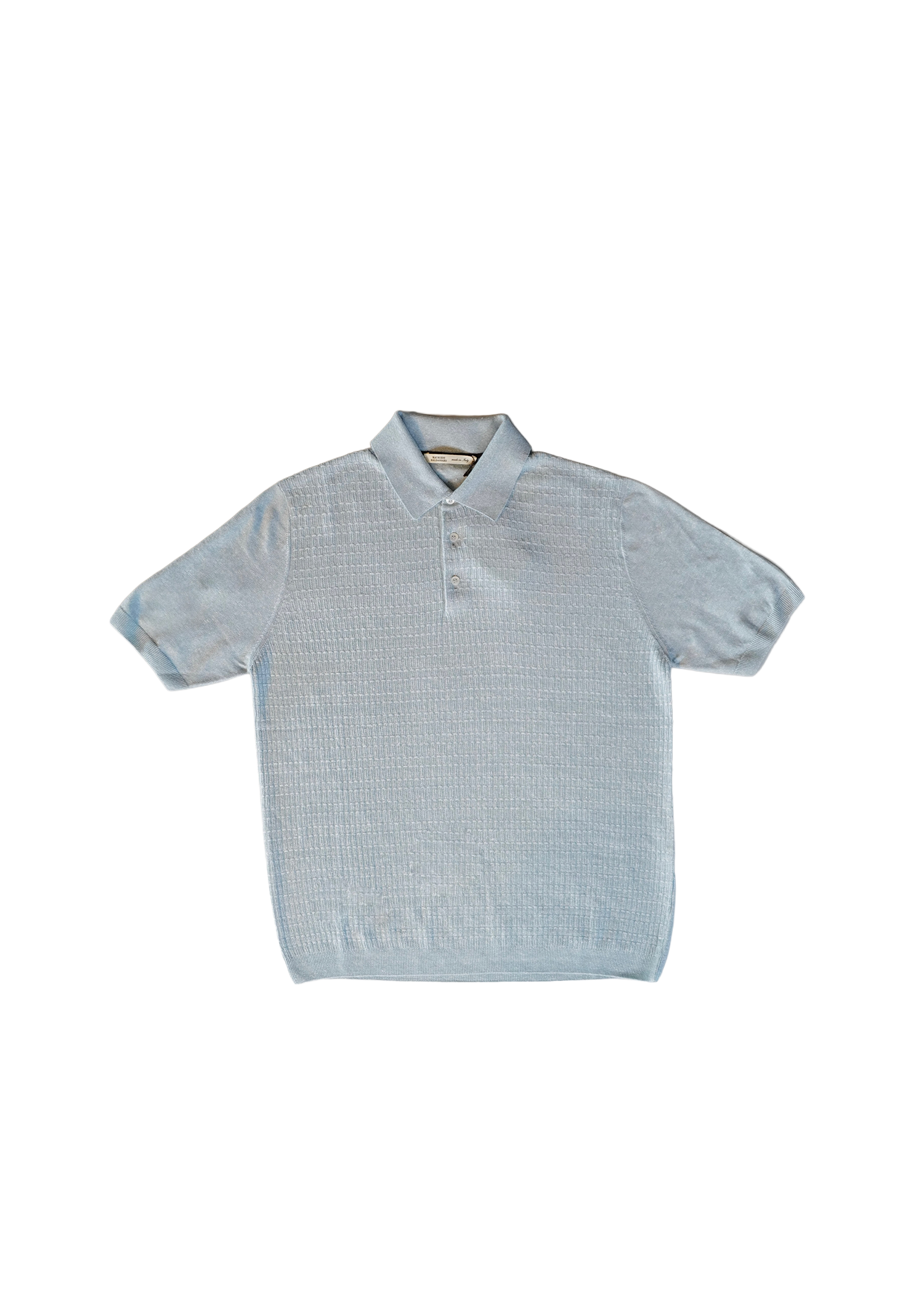 Maurizio Baldassari Front Stitch Polo - Green Iceberg