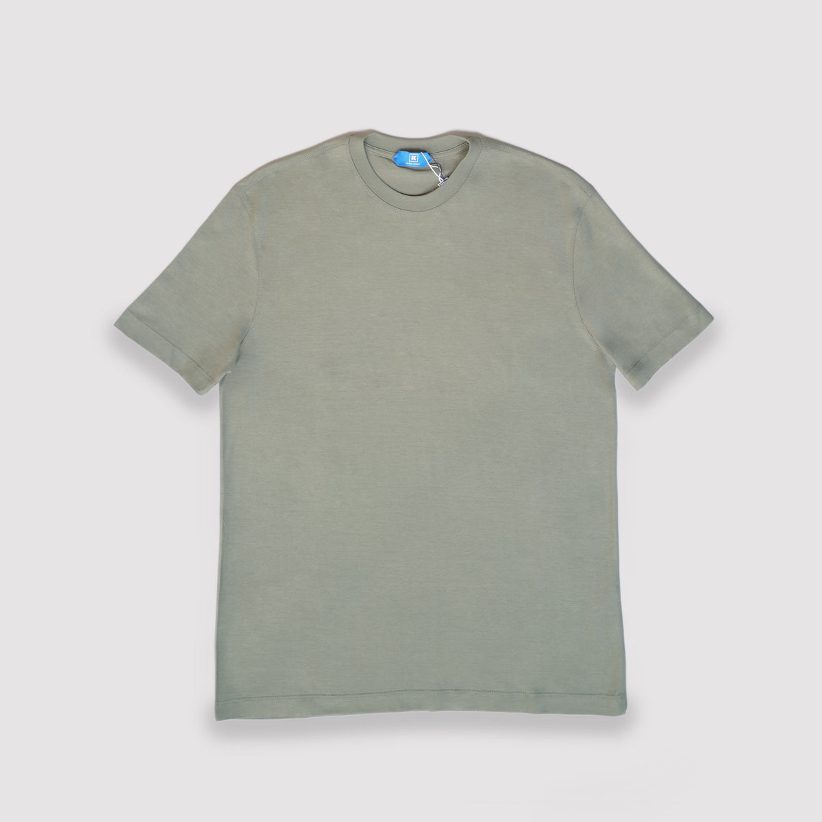 Kired Crepe Cotton Crew T-Shirt - Olive