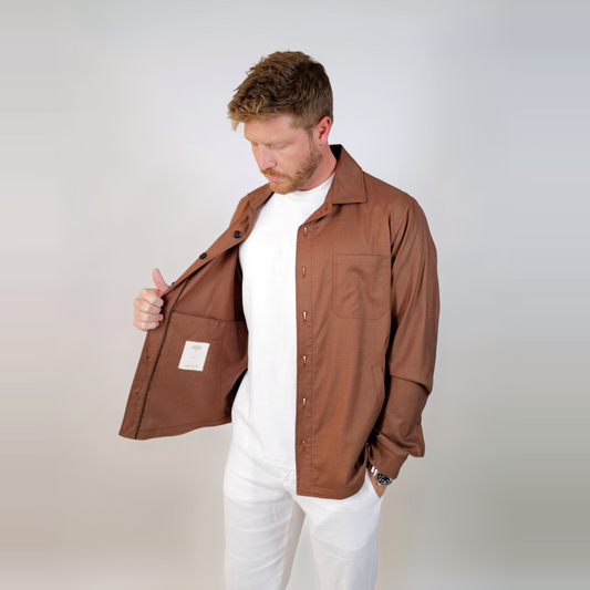 Maurizio Baldassari Cashmere/Silk Overhsirt - Brown