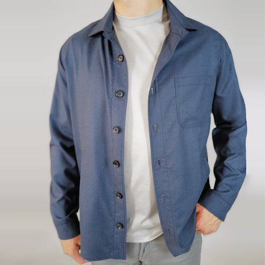 Maurizio Baldassari Cashmere/Silk Overshirt - Navy