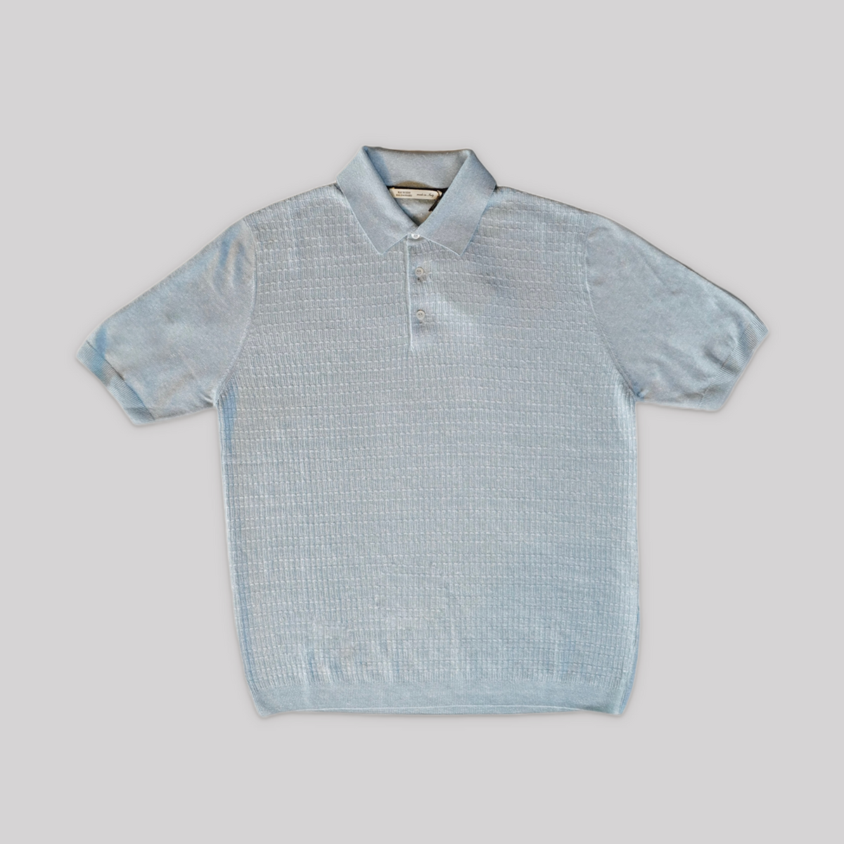 Maurizio Baldassari Front Stitch Polo - Green Iceberg