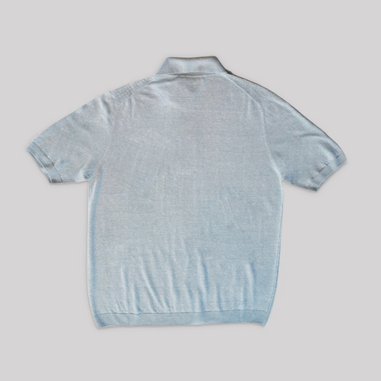 Maurizio Baldassari Front Stitch Polo - Green Iceberg