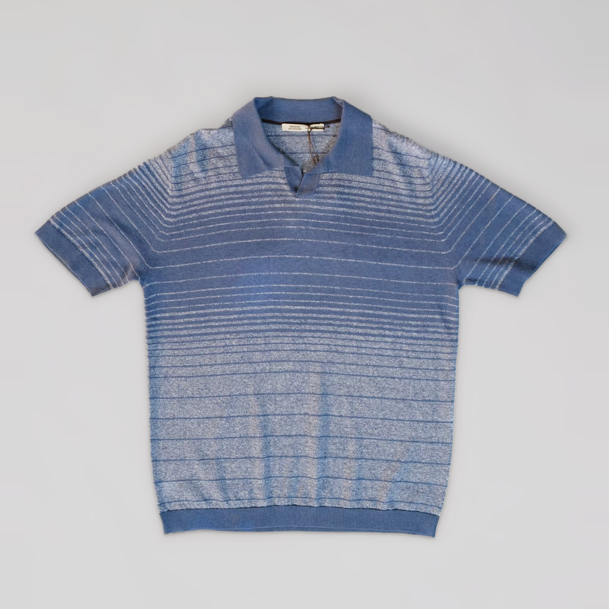 Maurizio Baldassari Marin Knit Polo - Air Blue