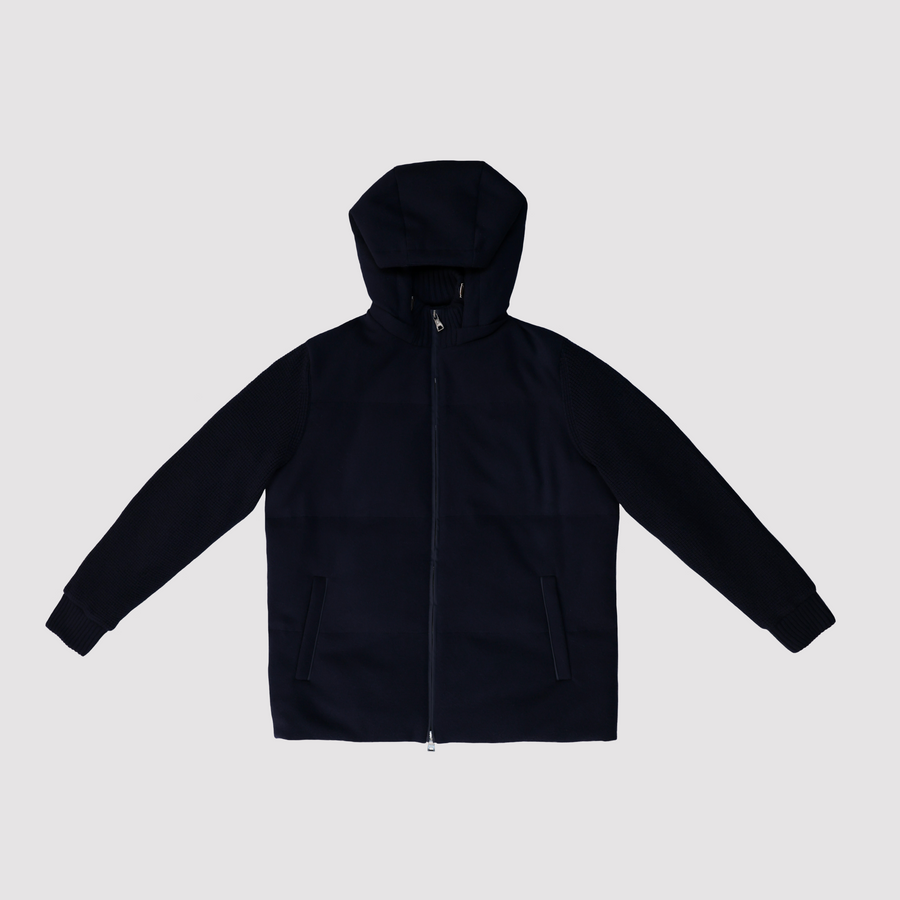 Fioroni Wool/Cashmere Hooded Bomber