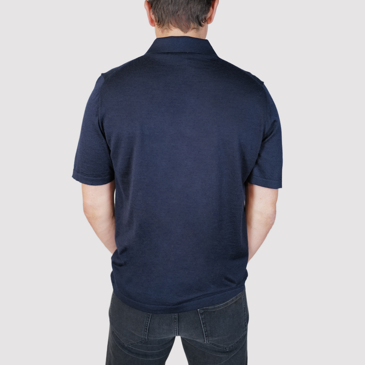 Pashmere Cashmere/Silk Zip SS Knit Polo