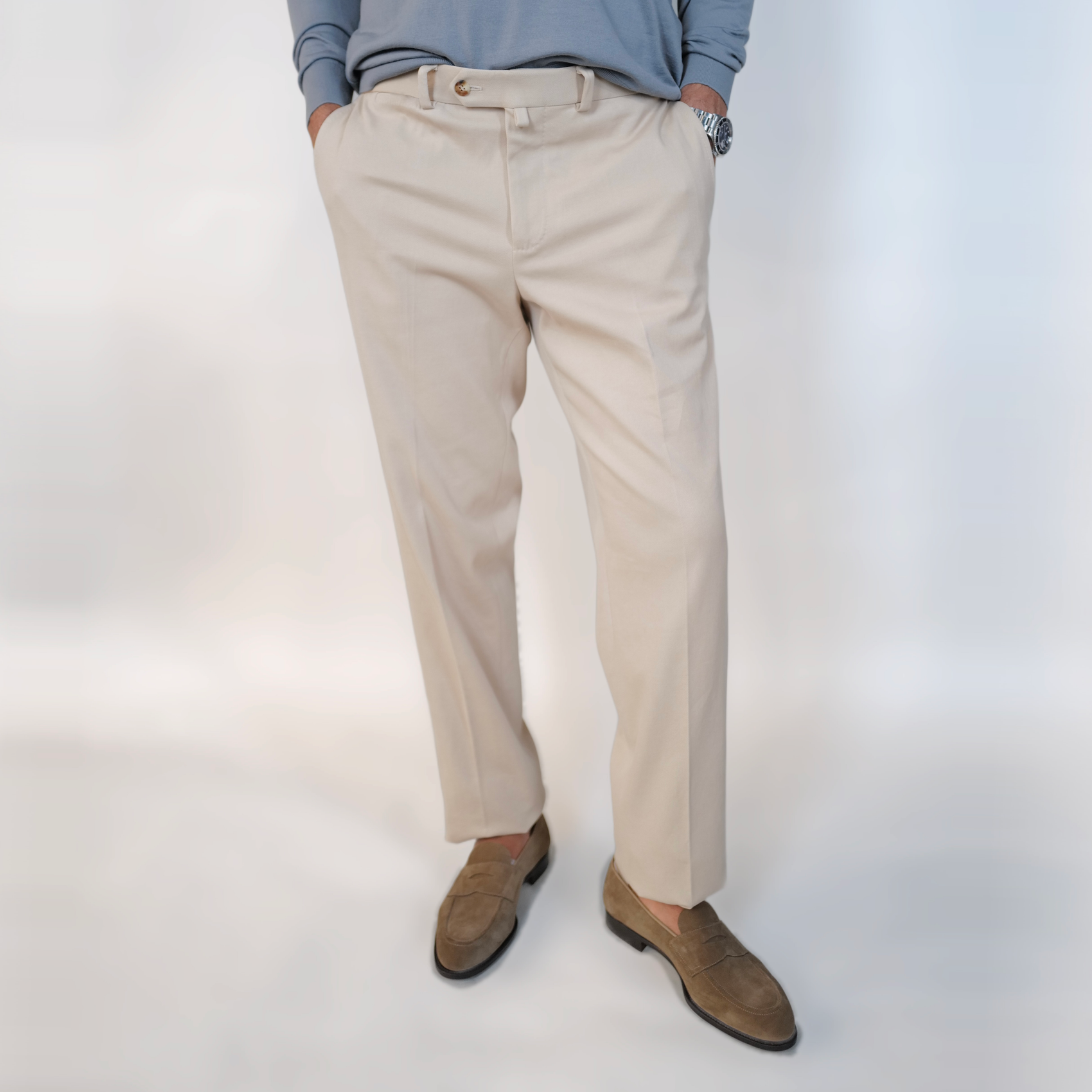 Stile Latino Flat-Front Trouser